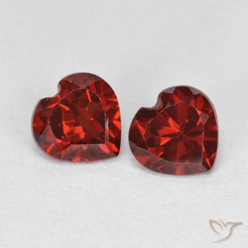 1.18ctw Natural Rojo sangría Granate piropo, Corazón, VVS-VS