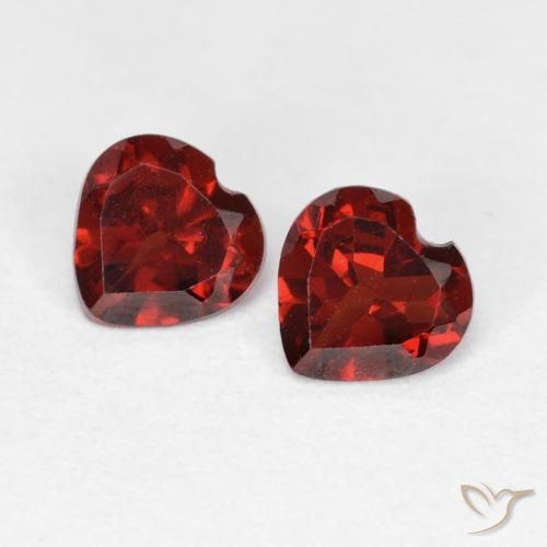 0.95ctw Natural Rojo medio Granate piropo, Corazón, VVS-VS