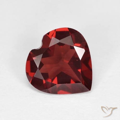 1.70ct Natural Rojo medio Granate piropo, Corazón, VVS