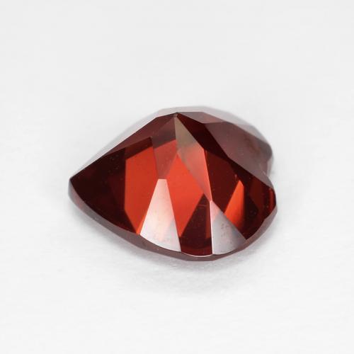 Granate piropo rojo natural de 1,90 ct, forma de corazón, VVS-VS