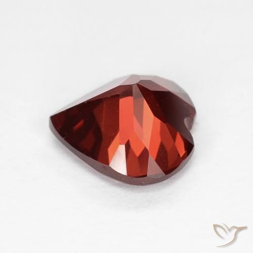 Granate piropo Rojo oscuro natural de 1.78 ct, Corazón, VVS-VS