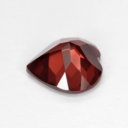 Granate piropo rojo natural de 1,83 ct, forma de corazón, VVS-VS