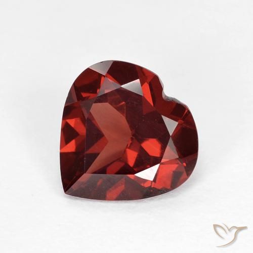 1.71ct Natural Rojo oscuro Granate piropo, Corazón, VVS