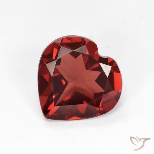 1.78ct Natural Rojo grosella Granate piropo, Corazón, VVS