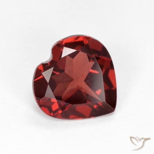 Granate piropo Rojo grosella natural de 1.78 ct, Corazón, VVS