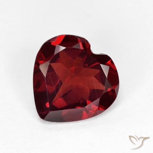 1.69ct Natural Rojo sangre intenso Granate piropo, Corazón, VVS
