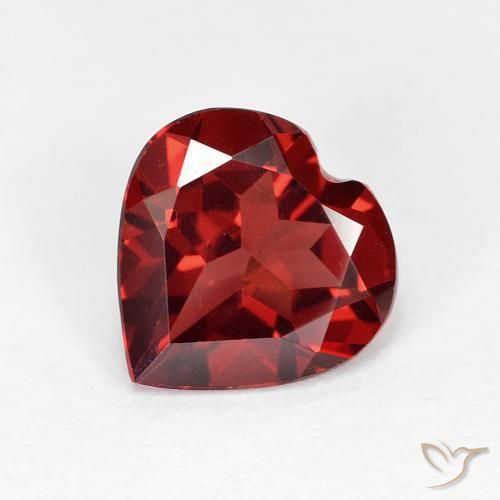 Granate piropo Rojo medio natural de 1.80 ct, Corazón, VVS