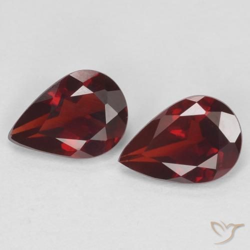 1.23ctw Natural Rojo oscuro Granate piropo, En forma de pera, VVS-VS