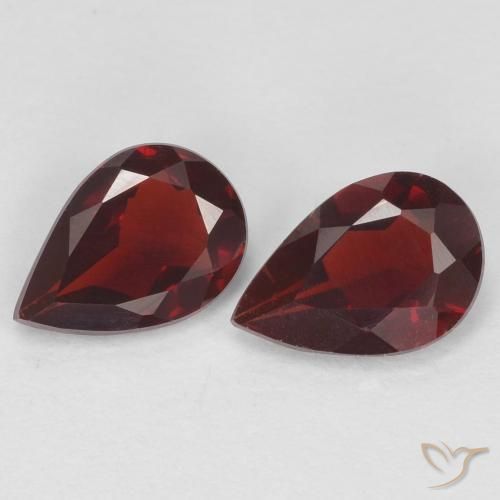 1.22ctw Natural Rojo oscuro Granate piropo, En forma de pera, VVS-VS