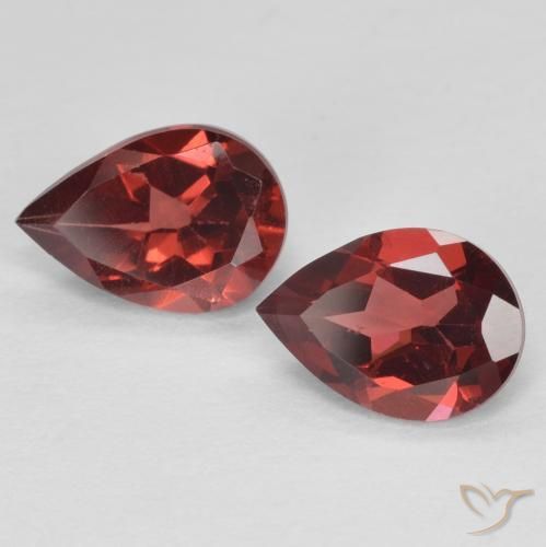 1.55ctw Natural Rojo oscuro Granate piropo, En forma de pera, VVS-VS