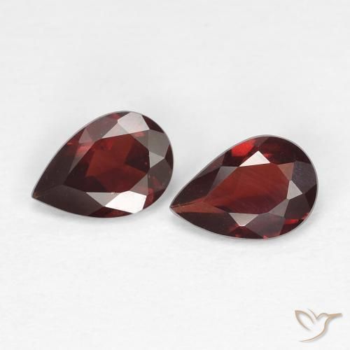 1.27ctw Natural Rojo sangre intenso Granate piropo, En forma de pera, VS