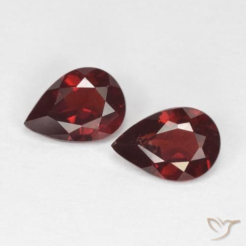 1.42ctw Natural Rojo sangre intenso Granate piropo, En forma de pera, VS