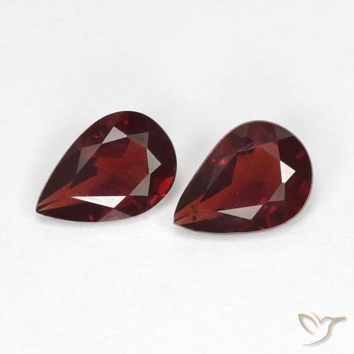 1.34ctw Natural Rojo oscuro Granate piropo, En forma de pera, VS