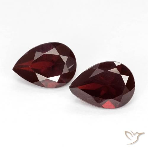 1.85ctw Natural Rojo oscuro Granate piropo, En forma de pera, VVS-VS