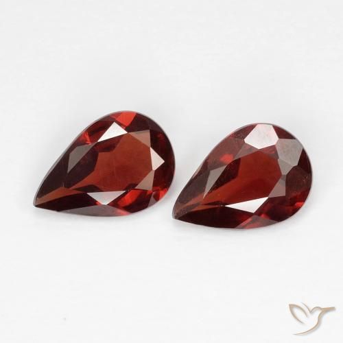 1.25ctw Natural Rojo oscuro Granate piropo, En forma de pera, VS