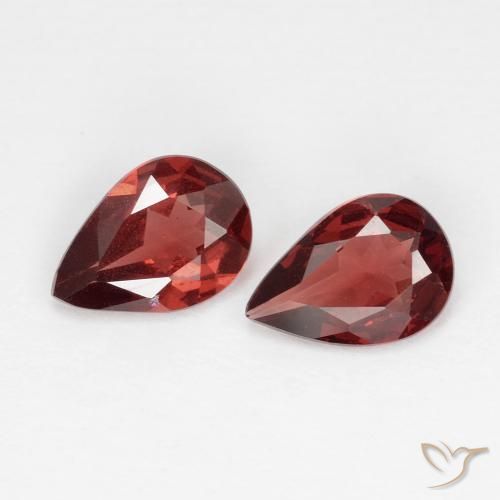 1.20ctw Natural Rojo oscuro Granate piropo, En forma de pera, VS