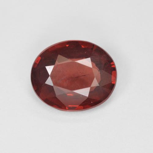 Granate piropo rojo natural de 2,01 ct, corte óvalo, VS-SI