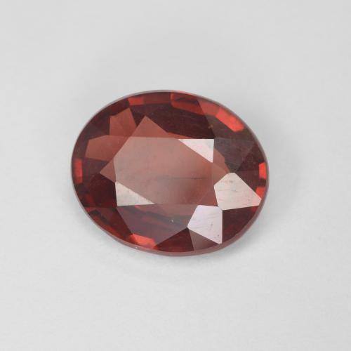 Granate piropo rojo natural de 2,01 ct, corte óvalo, VS-SI