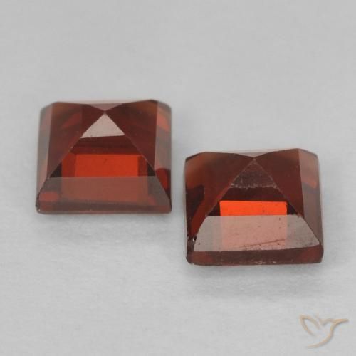 Gemas de Granate piropo Rojo sangría natural de 1.08 ct, Cuadrado, VS