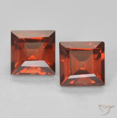 0.99ctw Natural Rojo medio Granate piropo, Cuadrado, VVS-VS