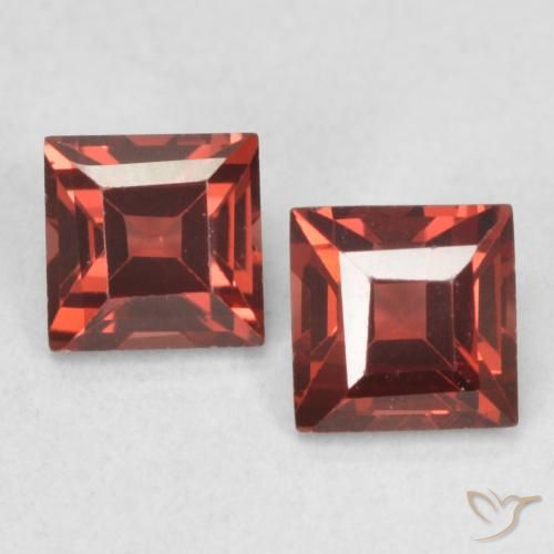 0.94ctw Natural Rojo medio Granate piropo, Cuadrado, VVS-VS