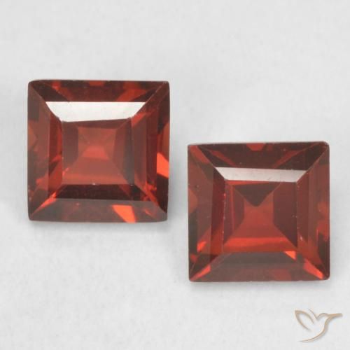 0.94ctw Natural Rojo grosella Granate piropo, Cuadrado, VVS-VS