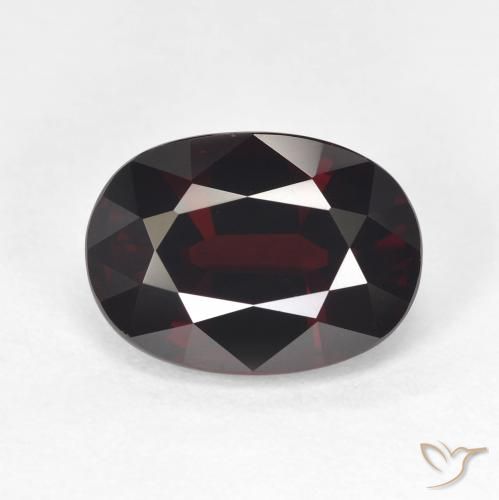 Granate piropo rojo natural de 6,22 ct, corte óvalo, VVS-VS