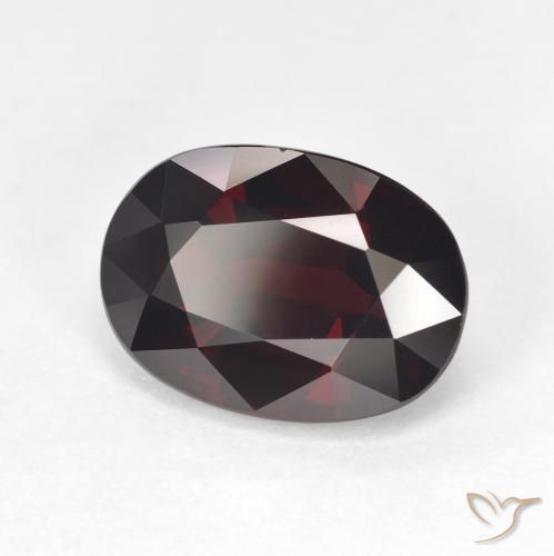 Granate piropo rojo natural de 6,22 ct, corte óvalo, VVS-VS