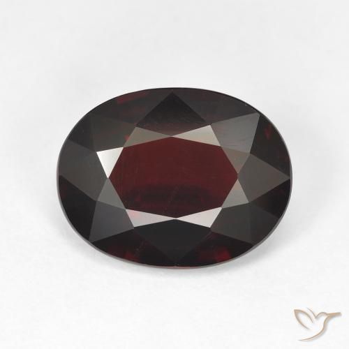 6.48ct Natural Rojo negruzco Granate piropo, Ovalada, VVS-VS