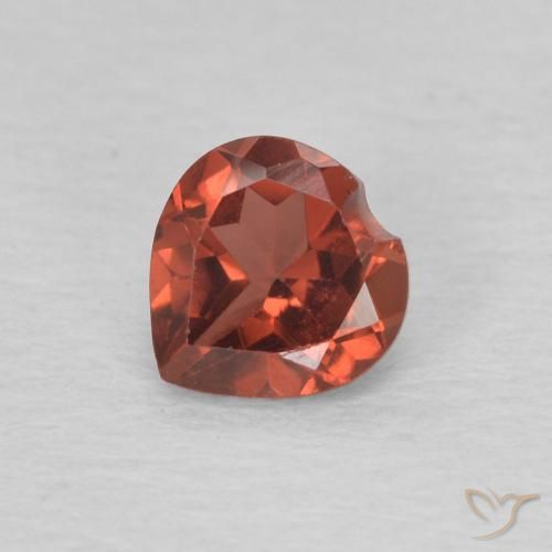 0.60ct Natural Rojo grosella Granate piropo, Corazón, VVS-VS
