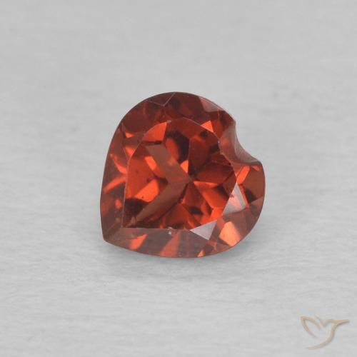 0.65ct Natural Rojo grosella Granate piropo, Corazón, VVS-VS