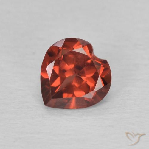 0.62ct Natural Rojo grosella Granate piropo, Corazón, VVS-VS