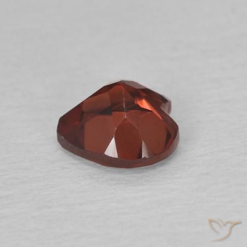 Granate piropo Rojo claro natural de 0.64 ct, Corazón, VVS-VS