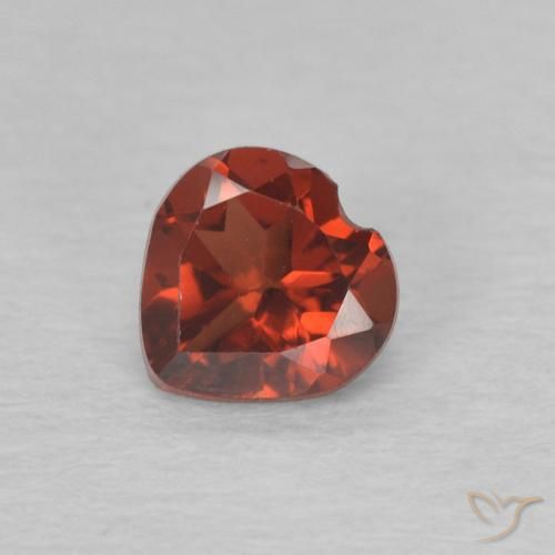0.58ct Natural Rojo grosella Granate piropo, Corazón, VVS-VS