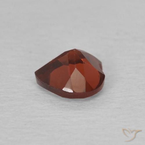 Granate piropo Rojo grosella natural de 0.58 ct, Corazón, VVS-VS