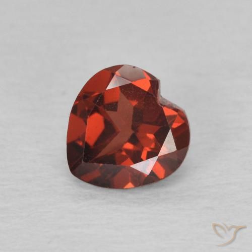 0.69ct Natural Rojo grosella Granate piropo, Corazón, VVS-VS