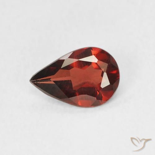 0.68ct Natural Rojo sangre intenso Granate piropo, En forma de pera, VS