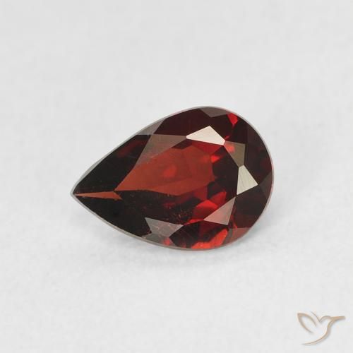 0.77ct Natural Rojo oscuro Granate piropo, En forma de pera, VS