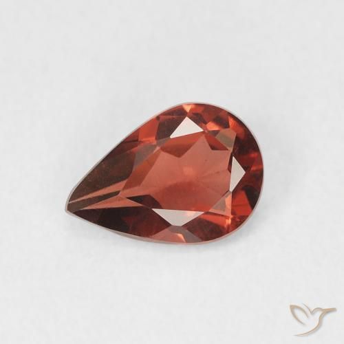 0.71ct Natural Rojo escarlata intenso Granate piropo, En forma de pera, VS