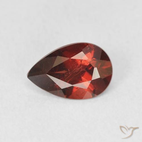 0.80ct Natural Rojo sangre intenso Granate piropo, En forma de pera, VS