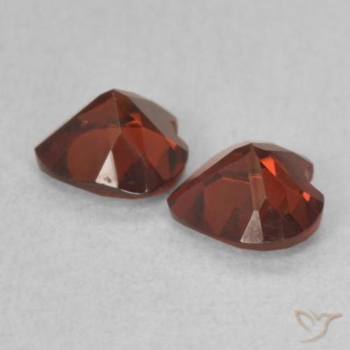 Gemas de Granate piropo Rojo sangría natural de 1.01 ct, Corazón, VVS-VS