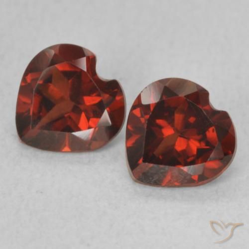 1.12ctw Natural Rojo medio Granate piropo, Corazón, VVS-VS