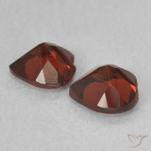 Gemas de Granate piropo Rojo grosella natural de 1.08 ct, Corazón, VVS-VS