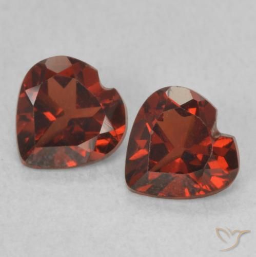 1.07ctw Natural Rojo medio Granate piropo, Corazón, VVS-VS
