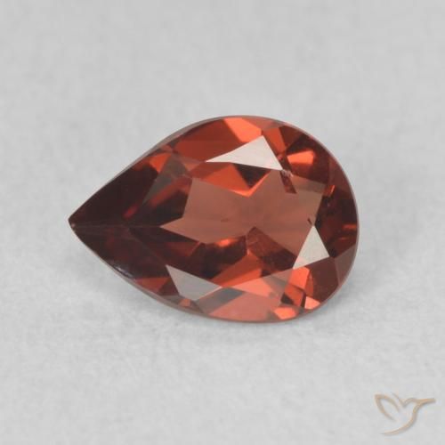 0.72ct Natural Rojo oscuro Granate piropo, En forma de pera, VVS