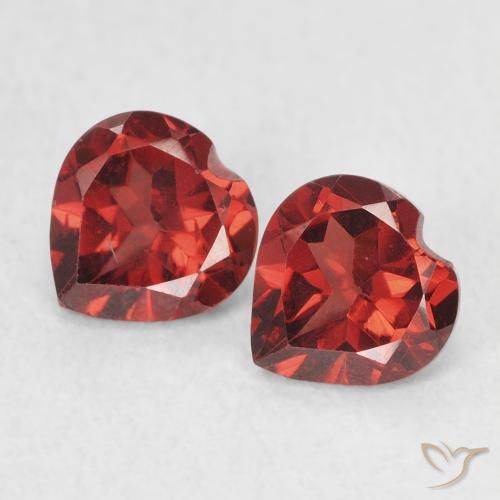 1.30ctw Natural Rojo medio Granate piropo, Corazón, VS