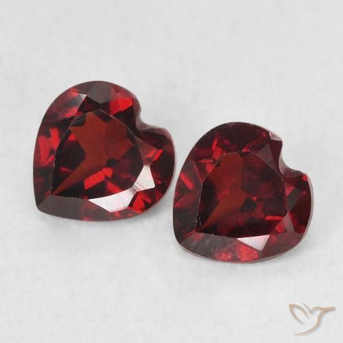 1.07ctw Natural Rojo oscuro Granate piropo, Corazón, VS