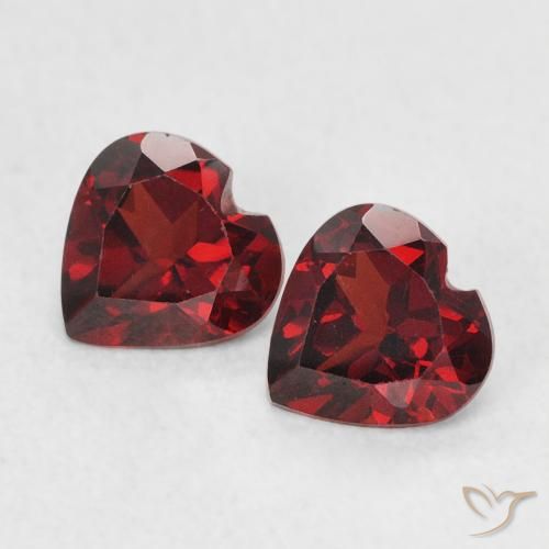 1.08ctw Natural Rojo medio Granate piropo, Corazón, VS