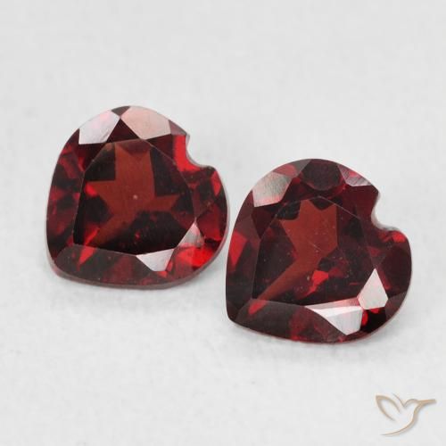 1.15ctw Natural Rojo oscuro Granate piropo, Corazón, VS