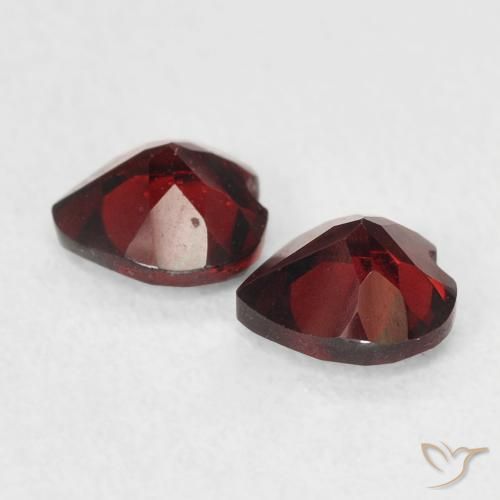 Gemas de Granate piropo Rojo oscuro natural de 1.15 ct, Corazón, VS